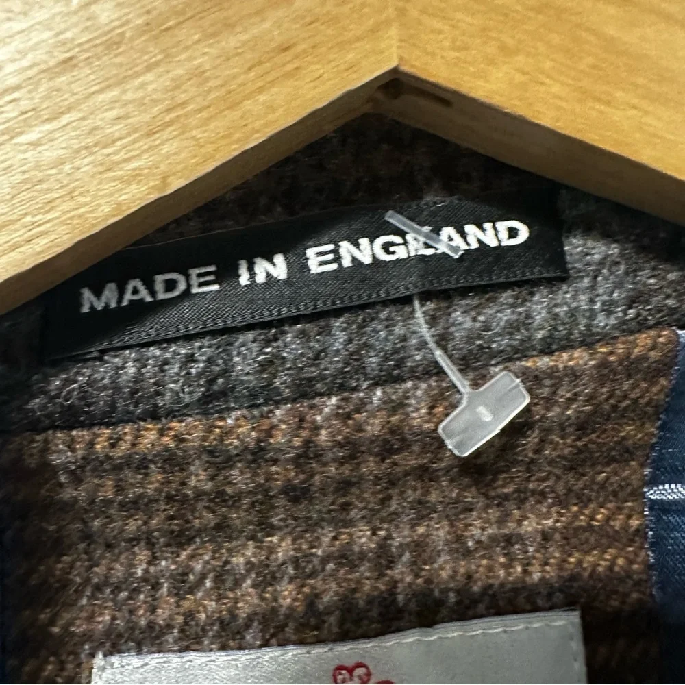 Turnbull & Asser Multi Brown Gingham Check Sport Jacket